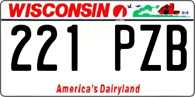 WI license plate 221PZB
