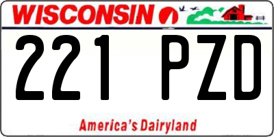 WI license plate 221PZD