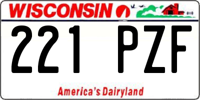 WI license plate 221PZF