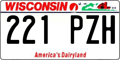 WI license plate 221PZH