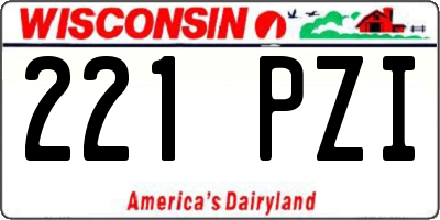 WI license plate 221PZI