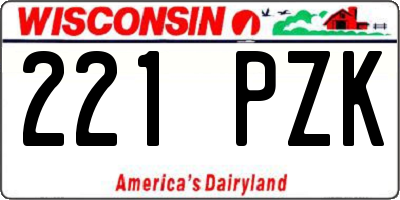 WI license plate 221PZK