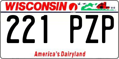 WI license plate 221PZP