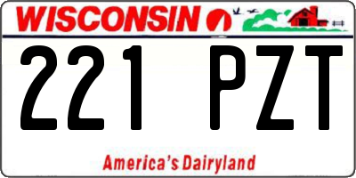 WI license plate 221PZT
