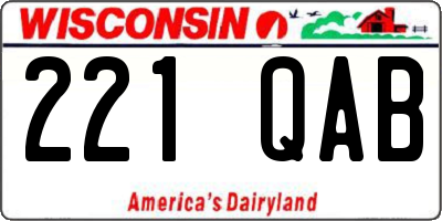 WI license plate 221QAB