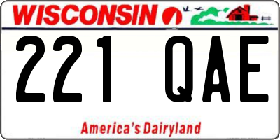 WI license plate 221QAE