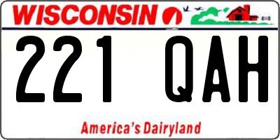 WI license plate 221QAH