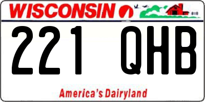 WI license plate 221QHB