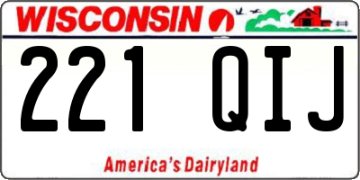 WI license plate 221QIJ