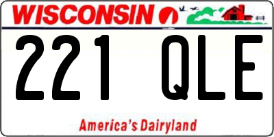 WI license plate 221QLE