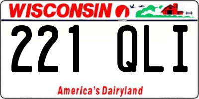 WI license plate 221QLI