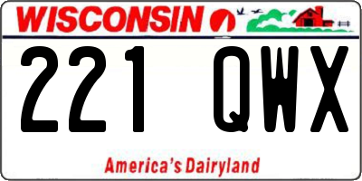 WI license plate 221QWX