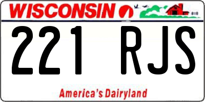 WI license plate 221RJS