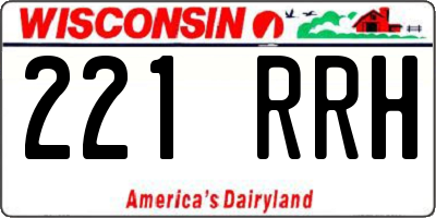 WI license plate 221RRH