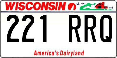 WI license plate 221RRQ