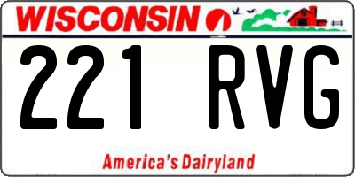 WI license plate 221RVG