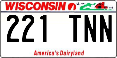 WI license plate 221TNN