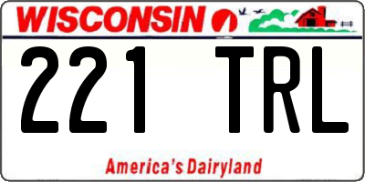 WI license plate 221TRL