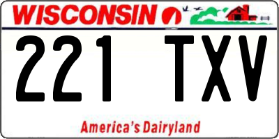 WI license plate 221TXV
