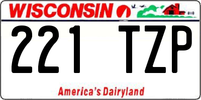 WI license plate 221TZP