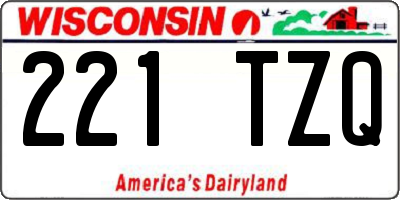 WI license plate 221TZQ