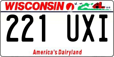 WI license plate 221UXI