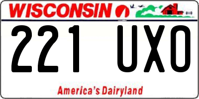 WI license plate 221UXO