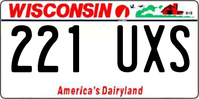 WI license plate 221UXS