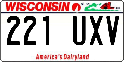 WI license plate 221UXV