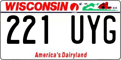 WI license plate 221UYG
