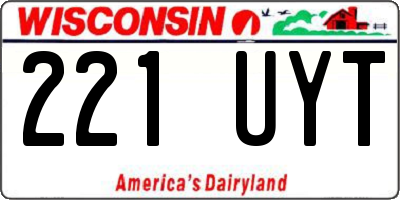 WI license plate 221UYT