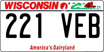 WI license plate 221VEB