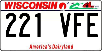 WI license plate 221VFE