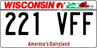 WI license plate 221VFF