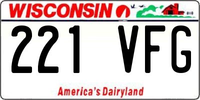 WI license plate 221VFG