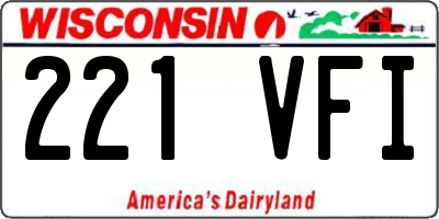 WI license plate 221VFI