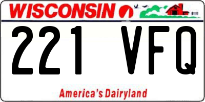 WI license plate 221VFQ
