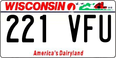 WI license plate 221VFU