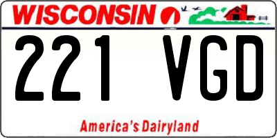 WI license plate 221VGD
