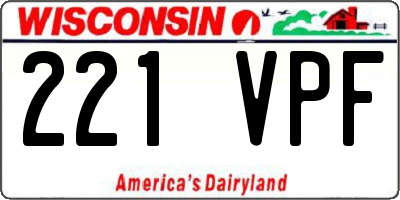 WI license plate 221VPF