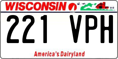 WI license plate 221VPH
