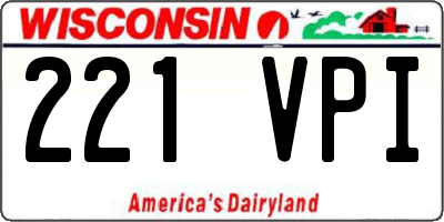 WI license plate 221VPI