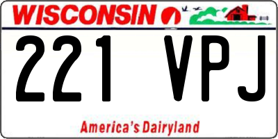 WI license plate 221VPJ