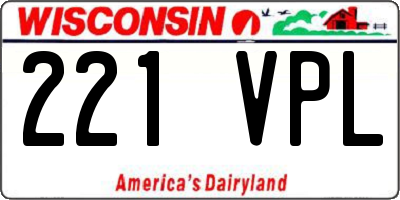 WI license plate 221VPL