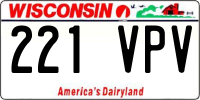WI license plate 221VPV