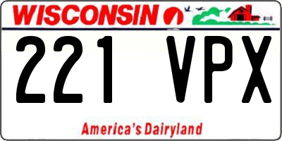 WI license plate 221VPX