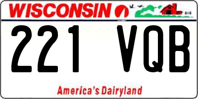 WI license plate 221VQB