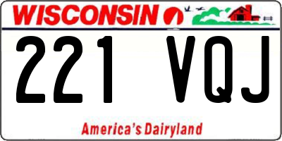 WI license plate 221VQJ