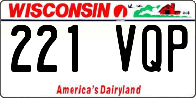 WI license plate 221VQP