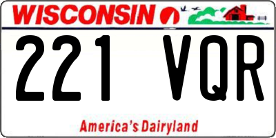 WI license plate 221VQR